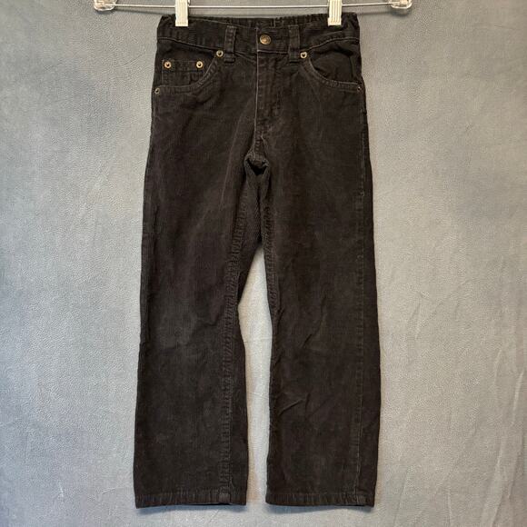 GreenDog Kids Black Corduroy Jeans Size 5 | Straight Leg Stretch Waist Boys - Picture 1 of 11